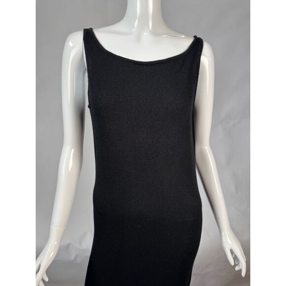 The Limited Black Sleeveless Maxi Dress M Acrylic/Nylon Blend - Picture 7 of 16